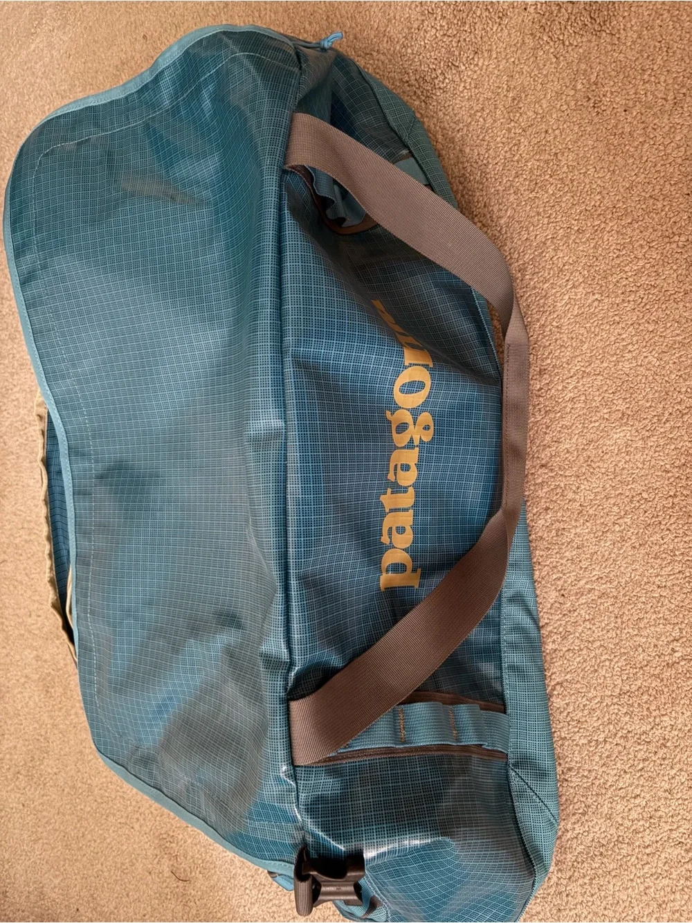 Patagonia Blue Roll-Top Duffel Bag